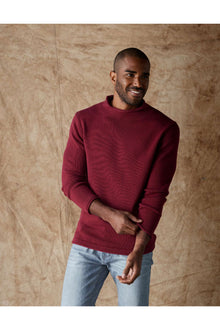 Men | Roll Neck Sweater | Wine