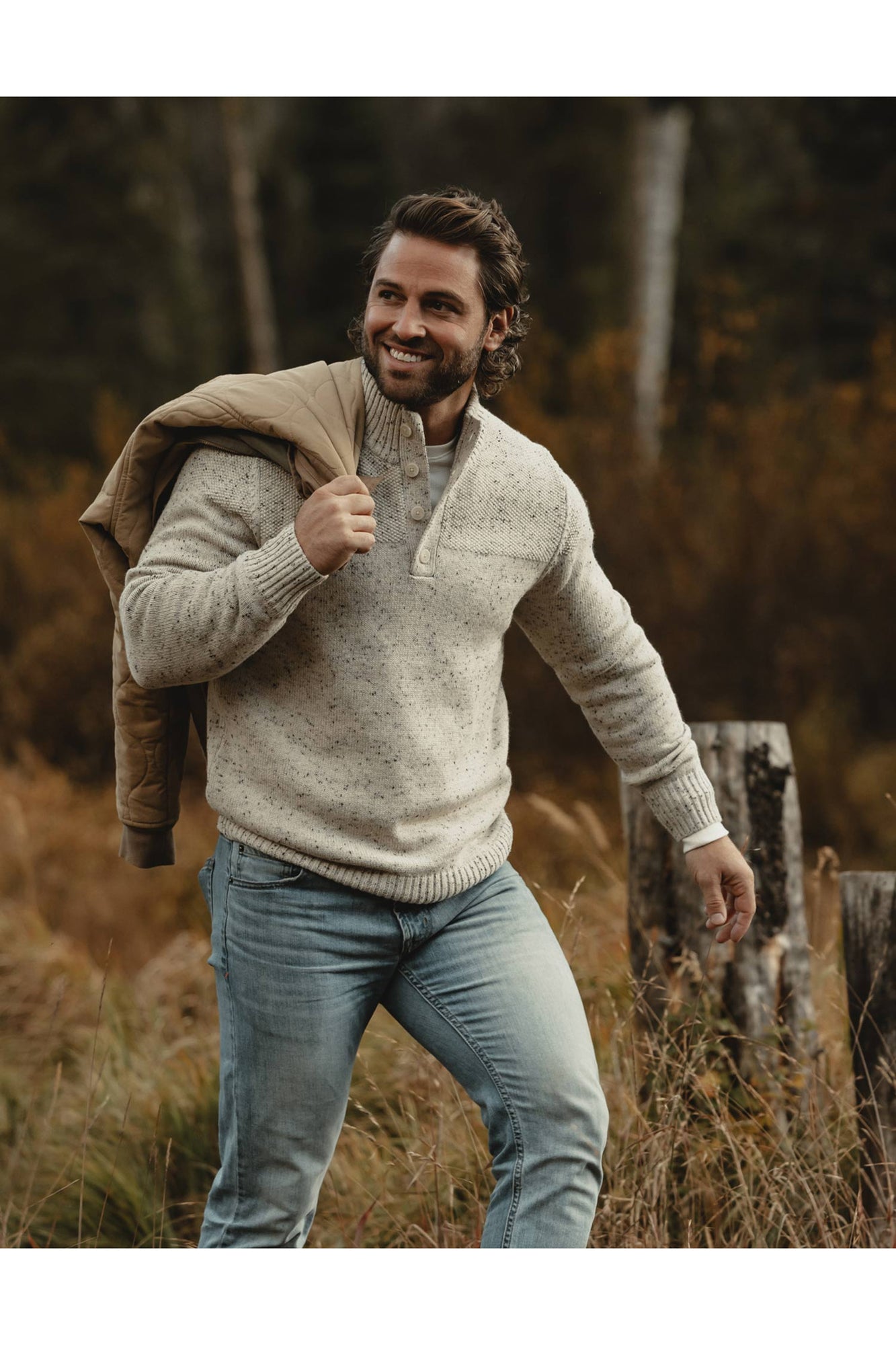 Men | Seawool Nep Popover | Cream