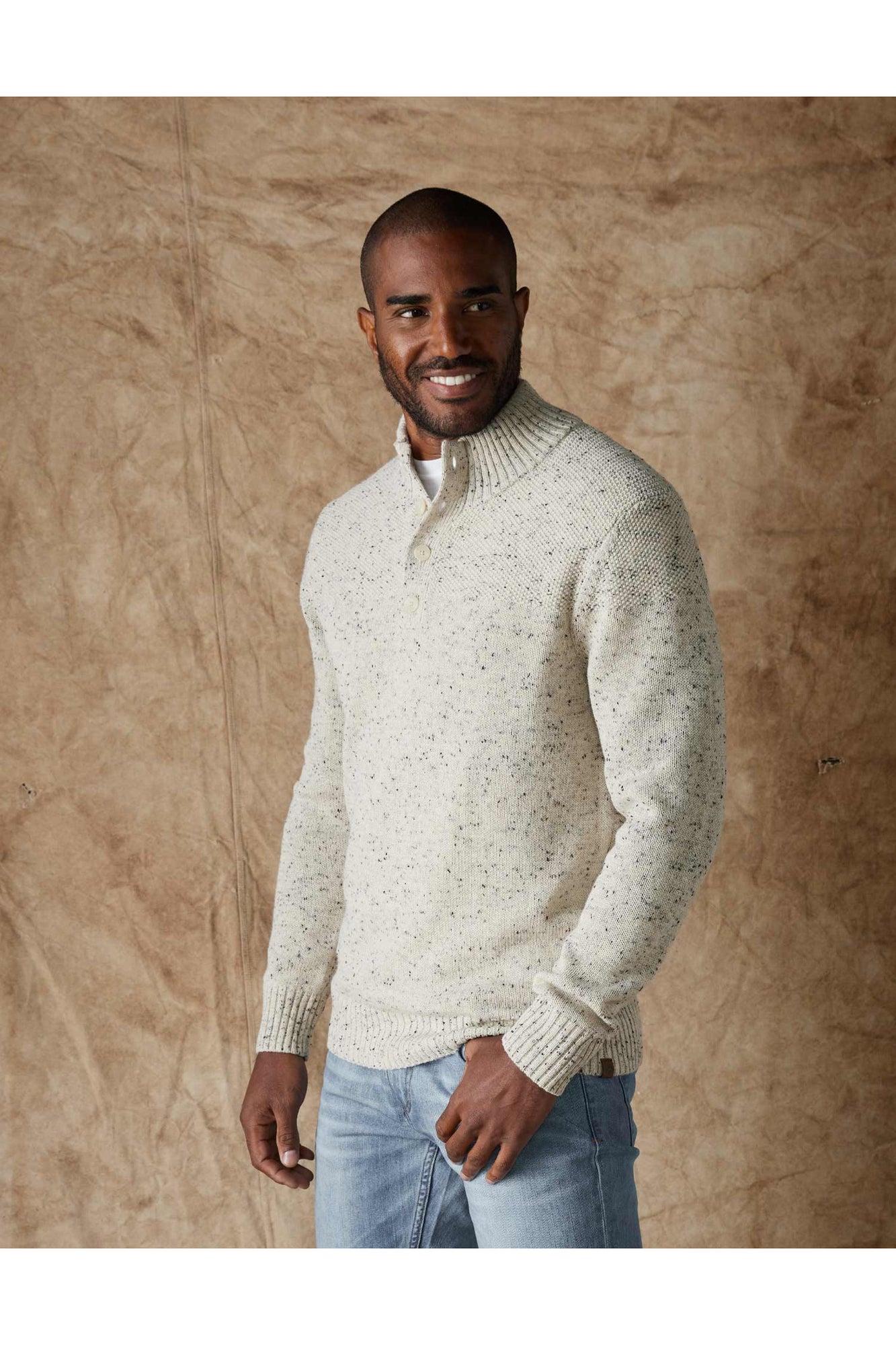 Men | Seawool Nep Popover | Cream