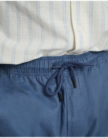 Men | Stretch Linen Pull On Pant | Vintage Indigo