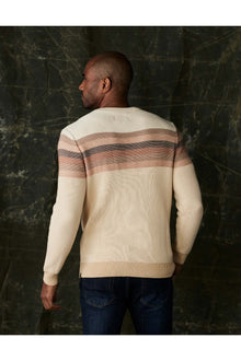 Men | Striped Ski Sweater | Beige Multi