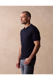 Men | Summer Linen-Blend Polo | Navy