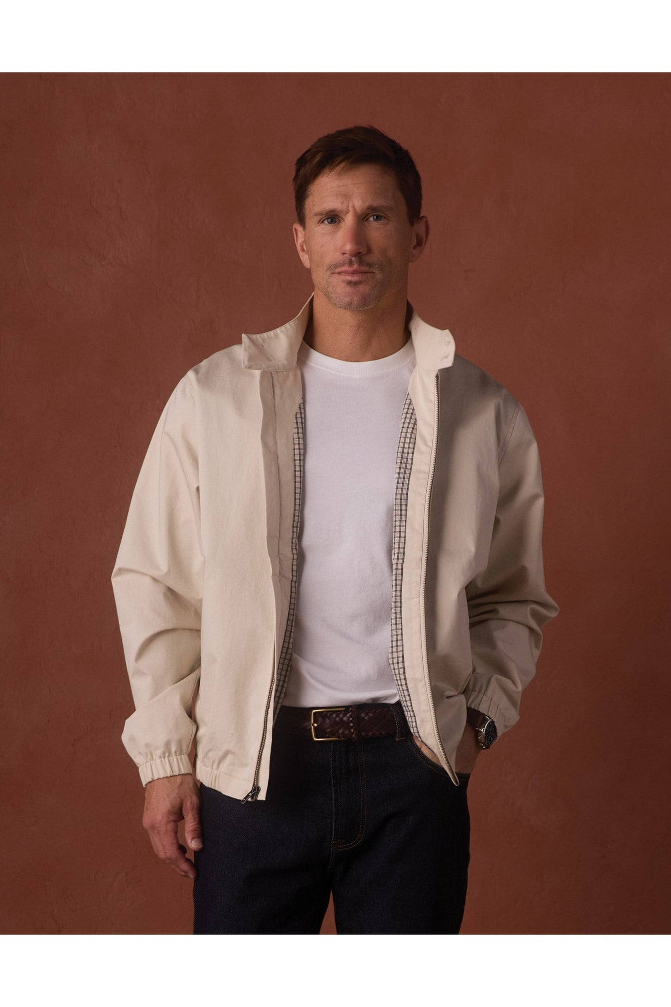 Men | The Harrington Jacket | Light Khaki