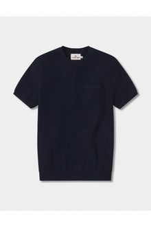 Men | Waffle Knit Sweater Tee | Navy