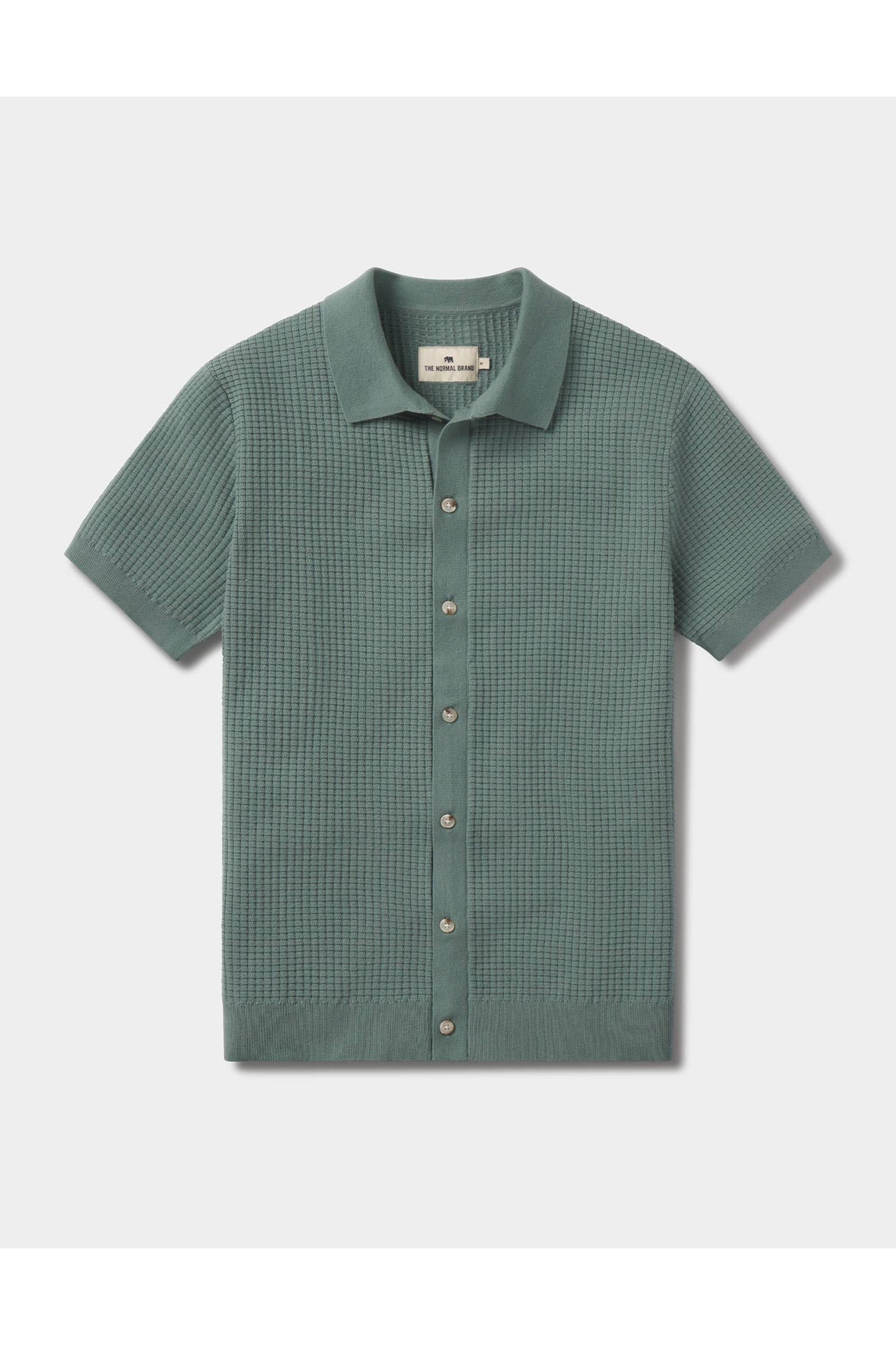 Men | Waffle Stitch Button Up | Juniper