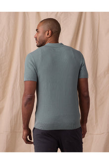 Men | Waffle Stitch Button Up | Juniper