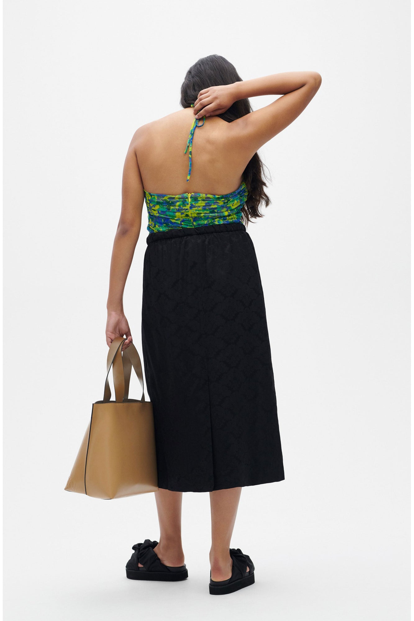 Mesh Ruched Halter Top | Sulphur Spring
