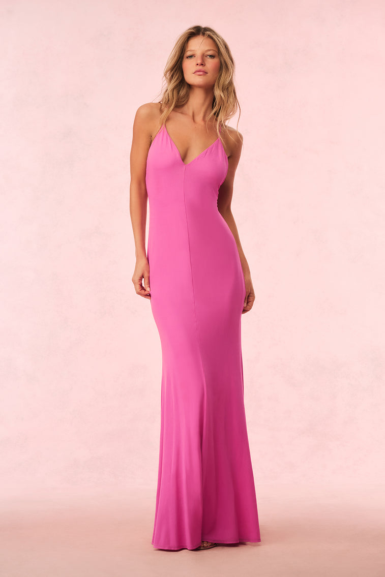 Mikel Jersey Maxi Dress | Raspberry Parfait