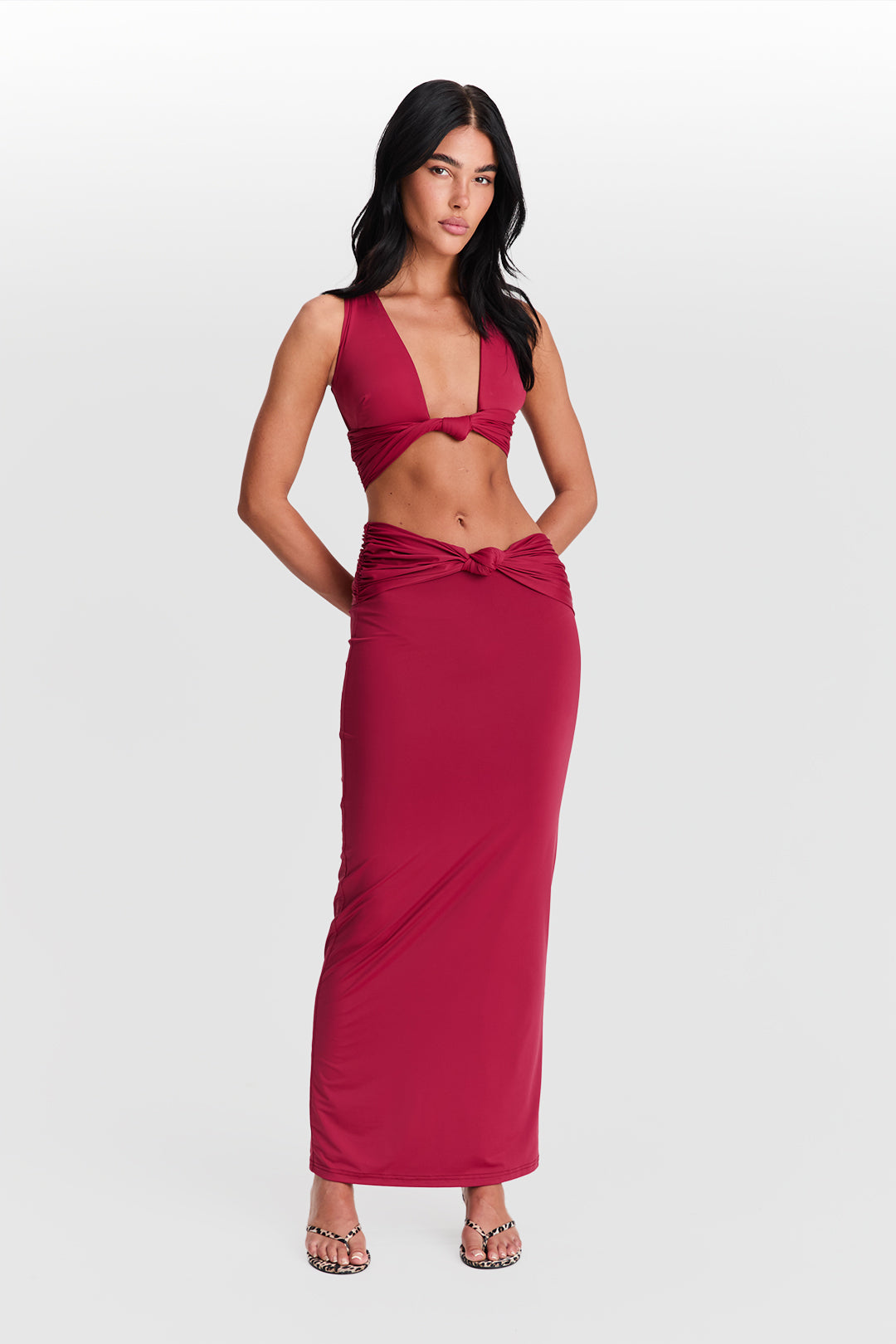 Mila Maxi Skirt | Cherry Red