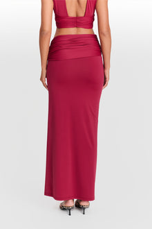 Mila Maxi Skirt | Cherry Red