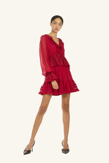 Nilou Skirt | Lipstick Red
