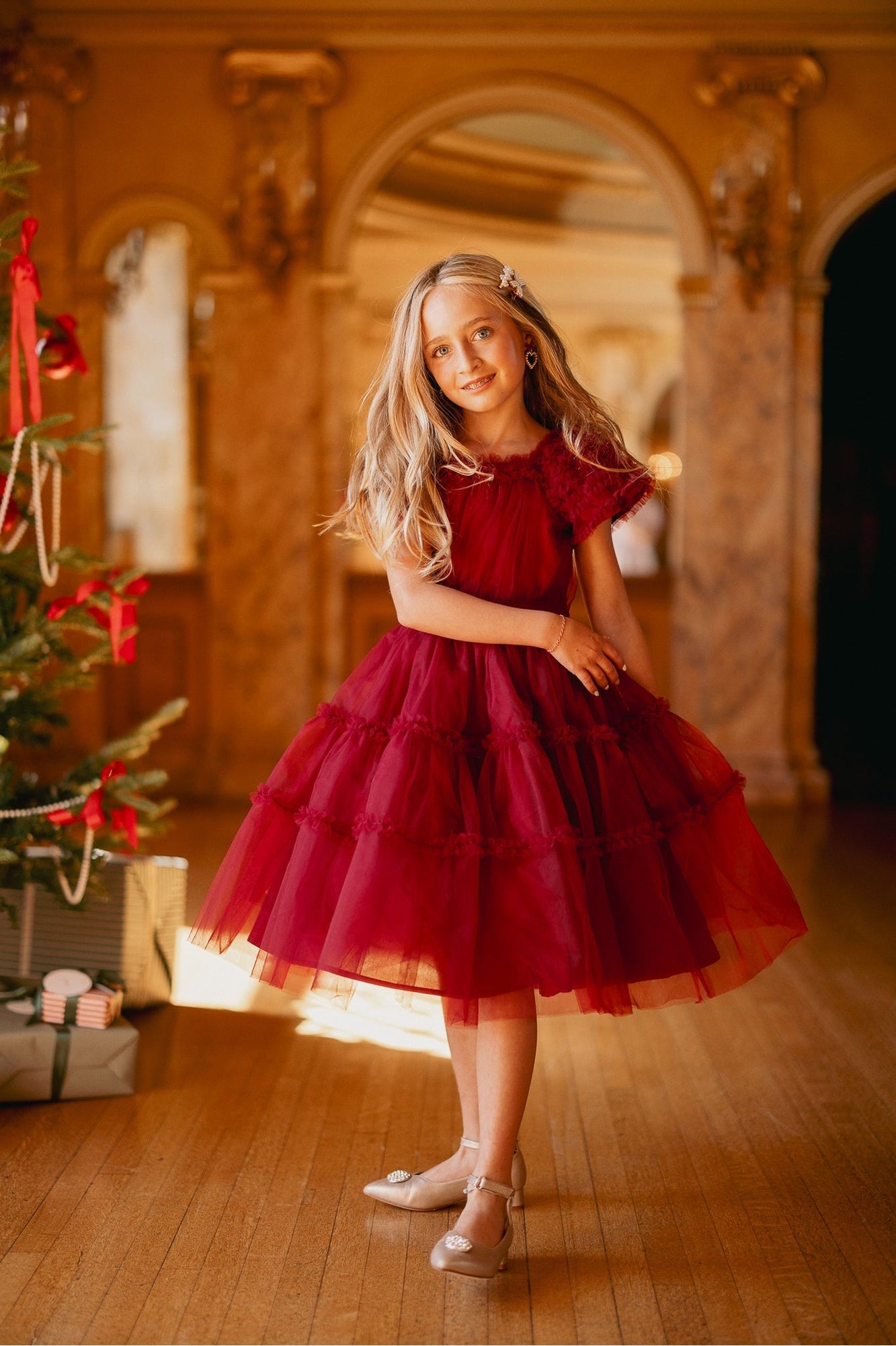 Girls | Mini Eclair Dress | Red