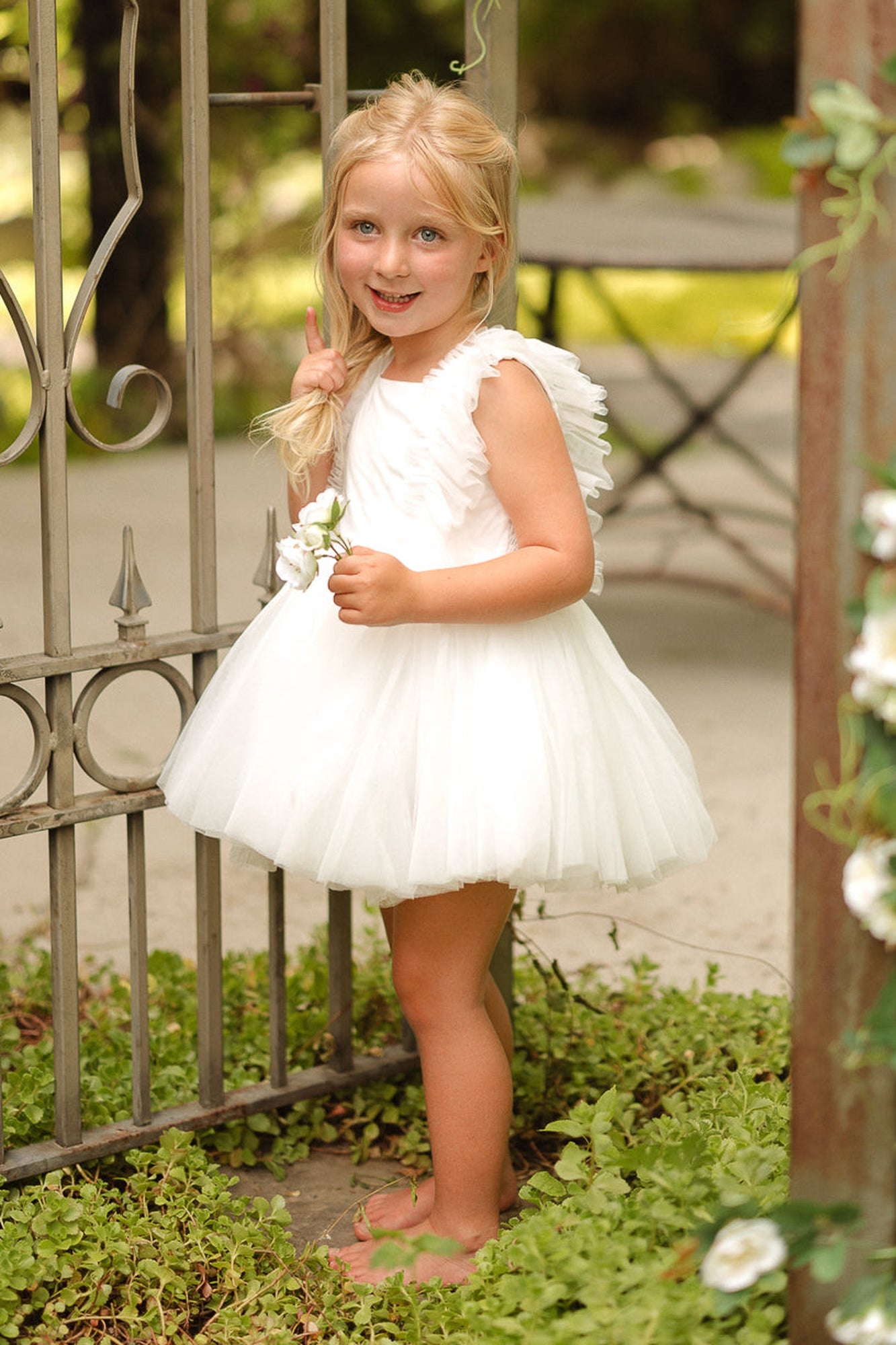 Girls | Mini Fairy Garden Dress | White