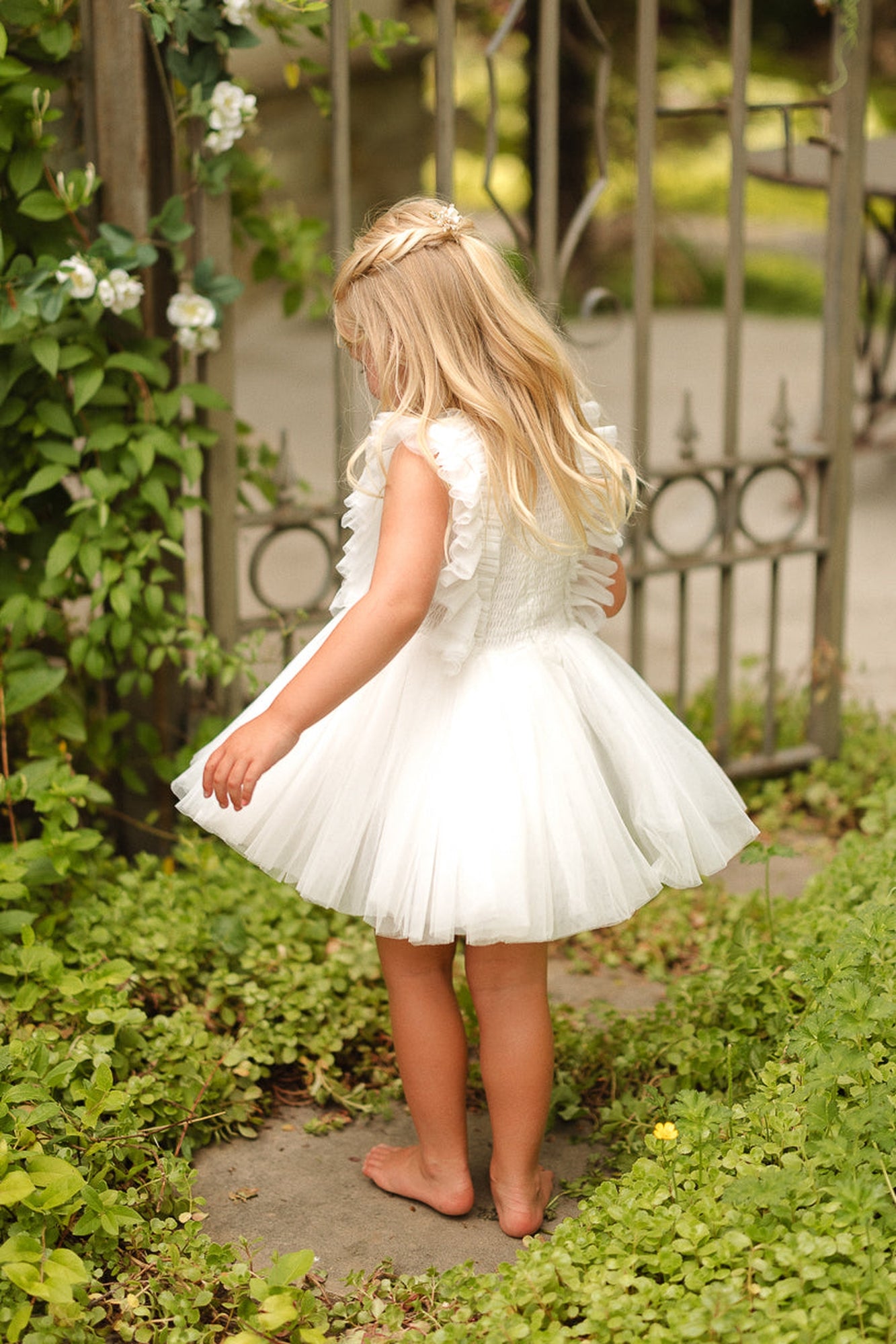 Girls | Mini Fairy Garden Dress | White