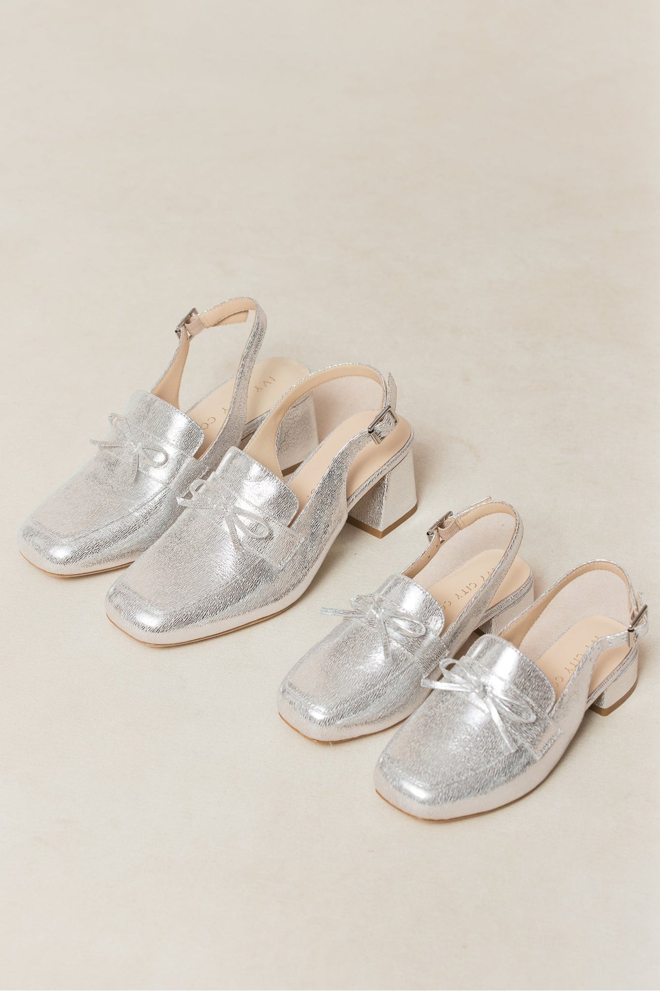 Girls | Mini Ivy Bow Loafer | Silver