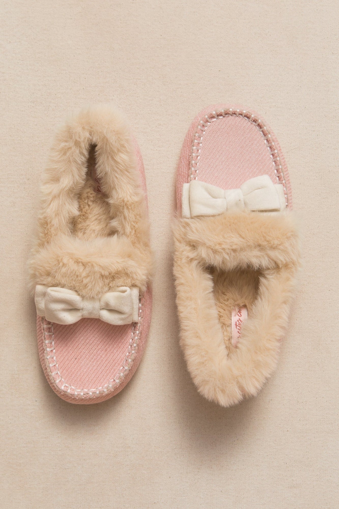 Girls | Mini Ivy Bow Slippers | Pink