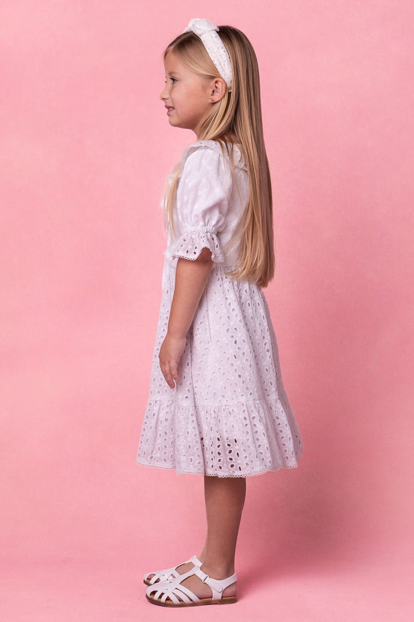 Girls | Mini Sadie Dress | White