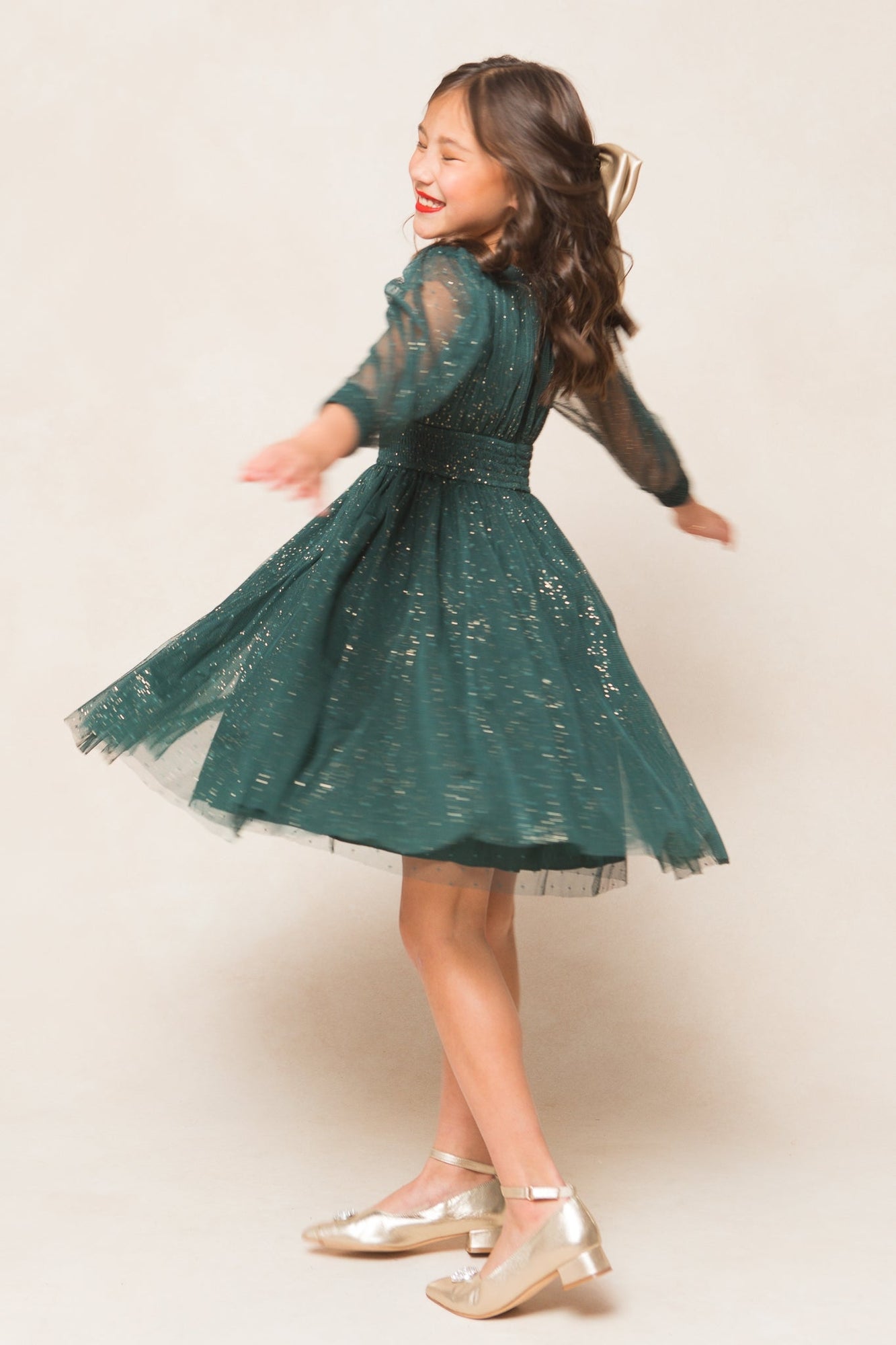 Girls | Mini Stella Dress | Green