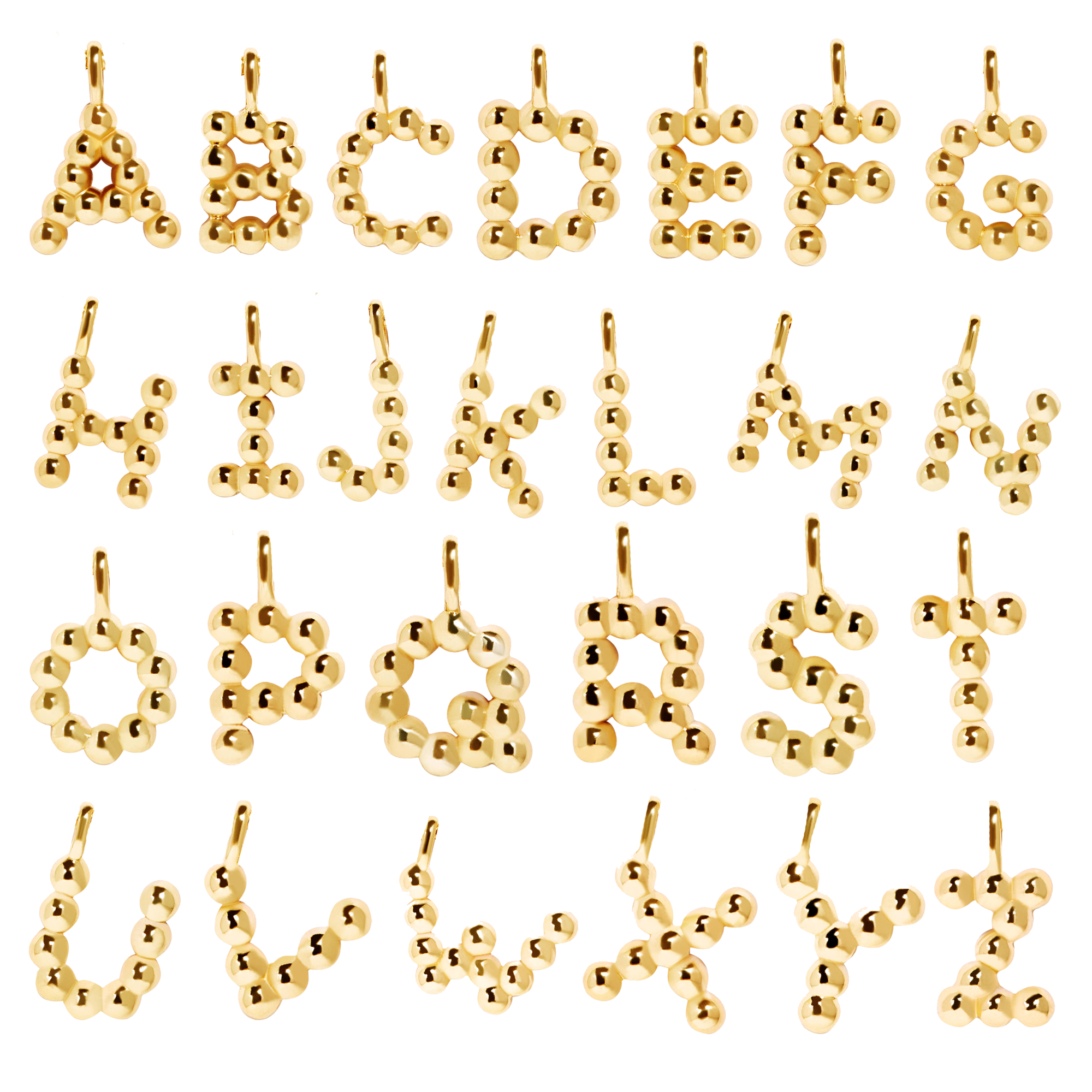 Mochi Donut Initial Charm | Gold Vermeil