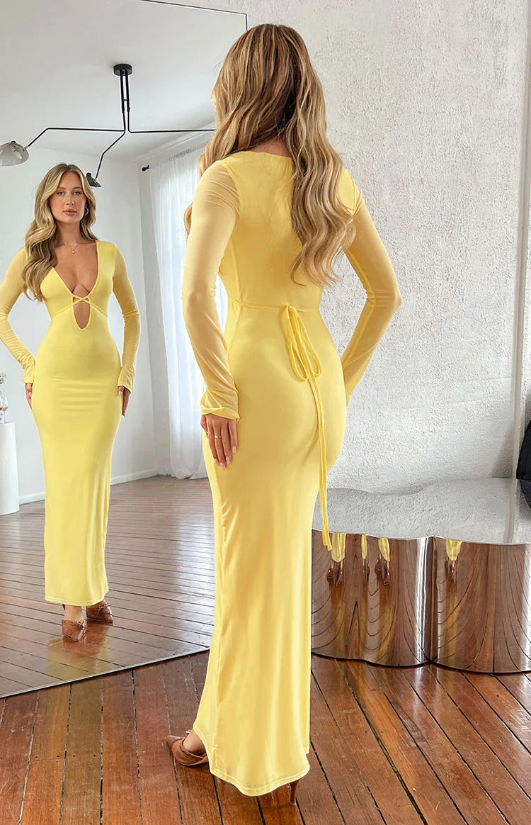 Monni Maxi Dress | Yellow