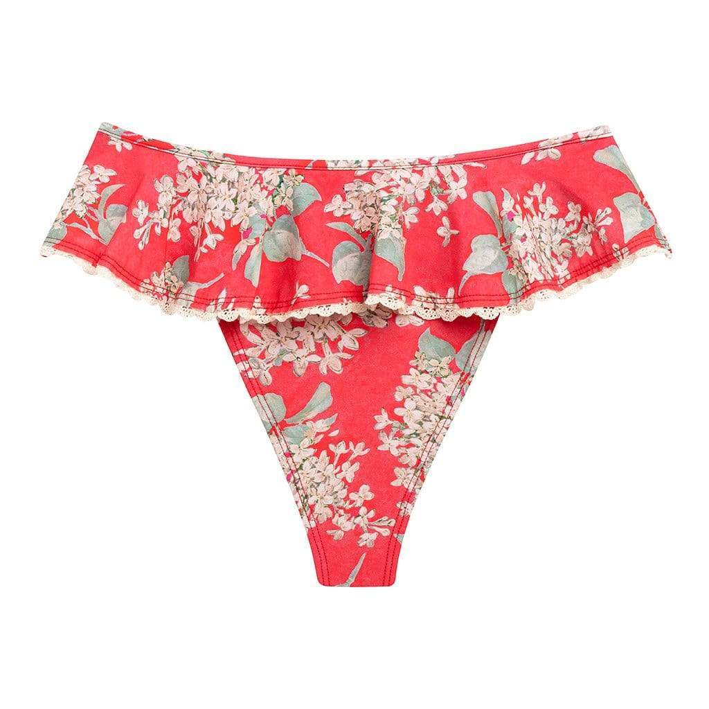 Tamarindo Ruffle (w/Trim) Bikini Bottom | Vintage Floral