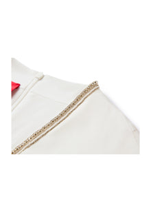Mulberry Silk Elegant Waist-Defining Dress | White