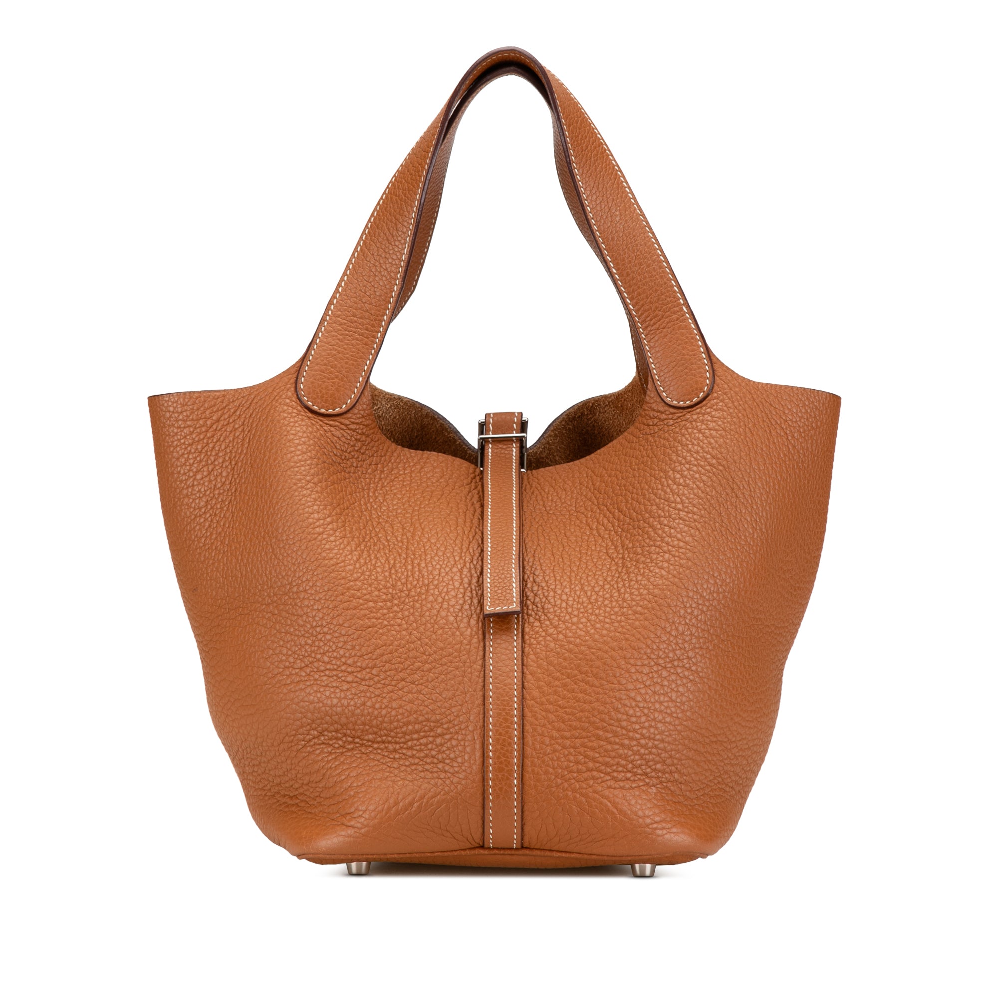 Hermes | Pre-Owned Clemence Picotin 22 | Brown/Camel