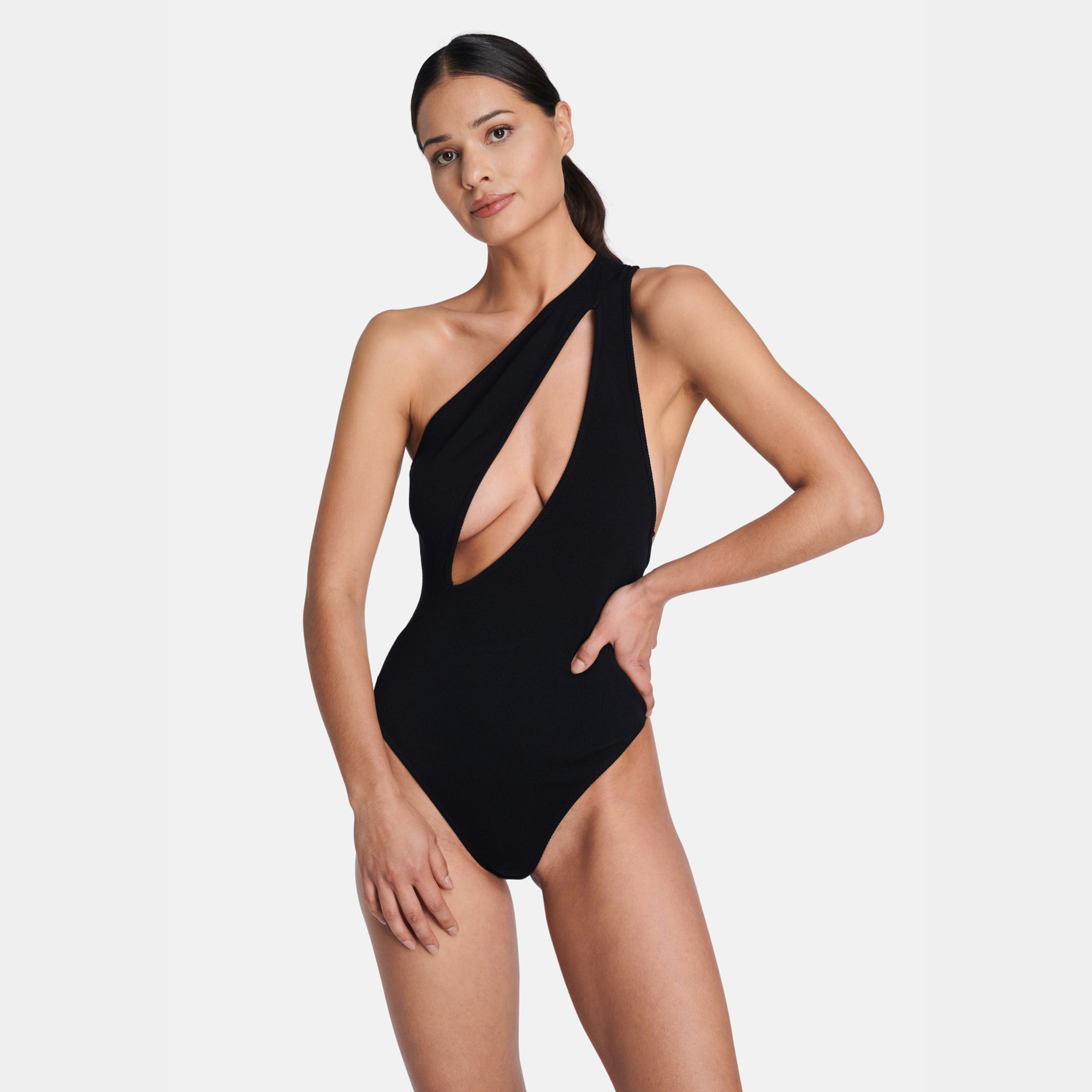 OW Collection NADINE Bodysuit Account 002 - Black Caviar