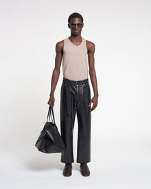 Mens | Ferre Regenerated Leather Pants | Black