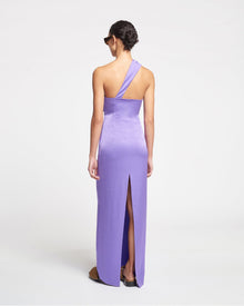 Womens | Maseco Twisted Crisp-Satin Maxi Dress | Iris