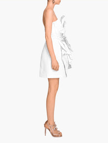 Rosette Taffeta Mini Dress | Ivory
