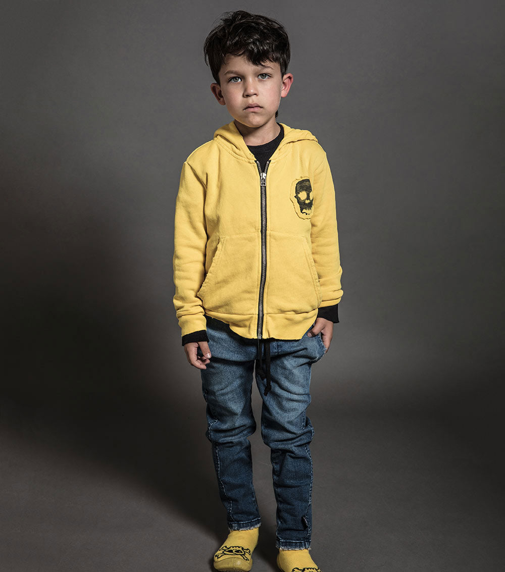 Kid | Collegien New Skull Slippers | Dusty Yellow