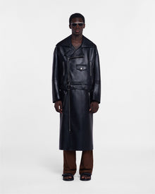 Mens | Ross Regenerated Leather Biker Coat | Black