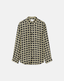 Mens | Sebas Printed Silk-Twill Shirt | Diamond Check