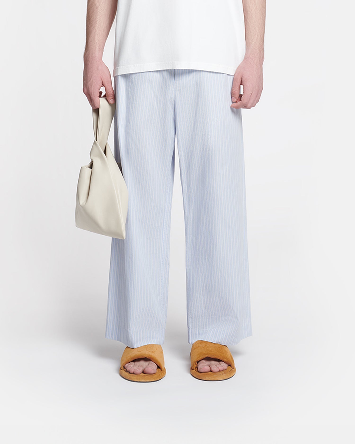 Arnaud Striped Relaxed-Fit Pants | Blue/Beige/White