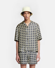 Mens | Maxton Printed Silk-Twill Shirt | Diamond Check