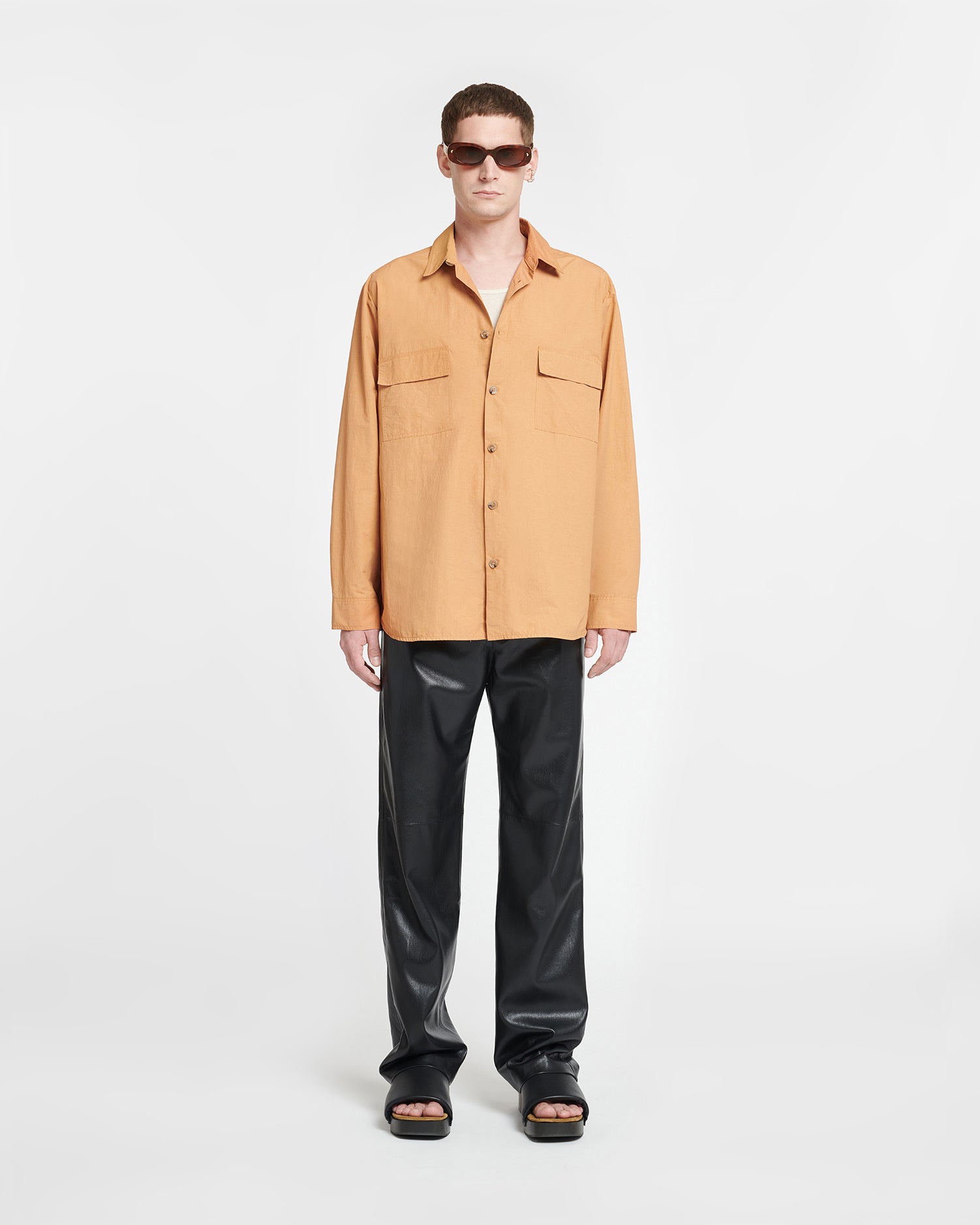 Mens | Jari Tech Poplin Shirt | Biscuit