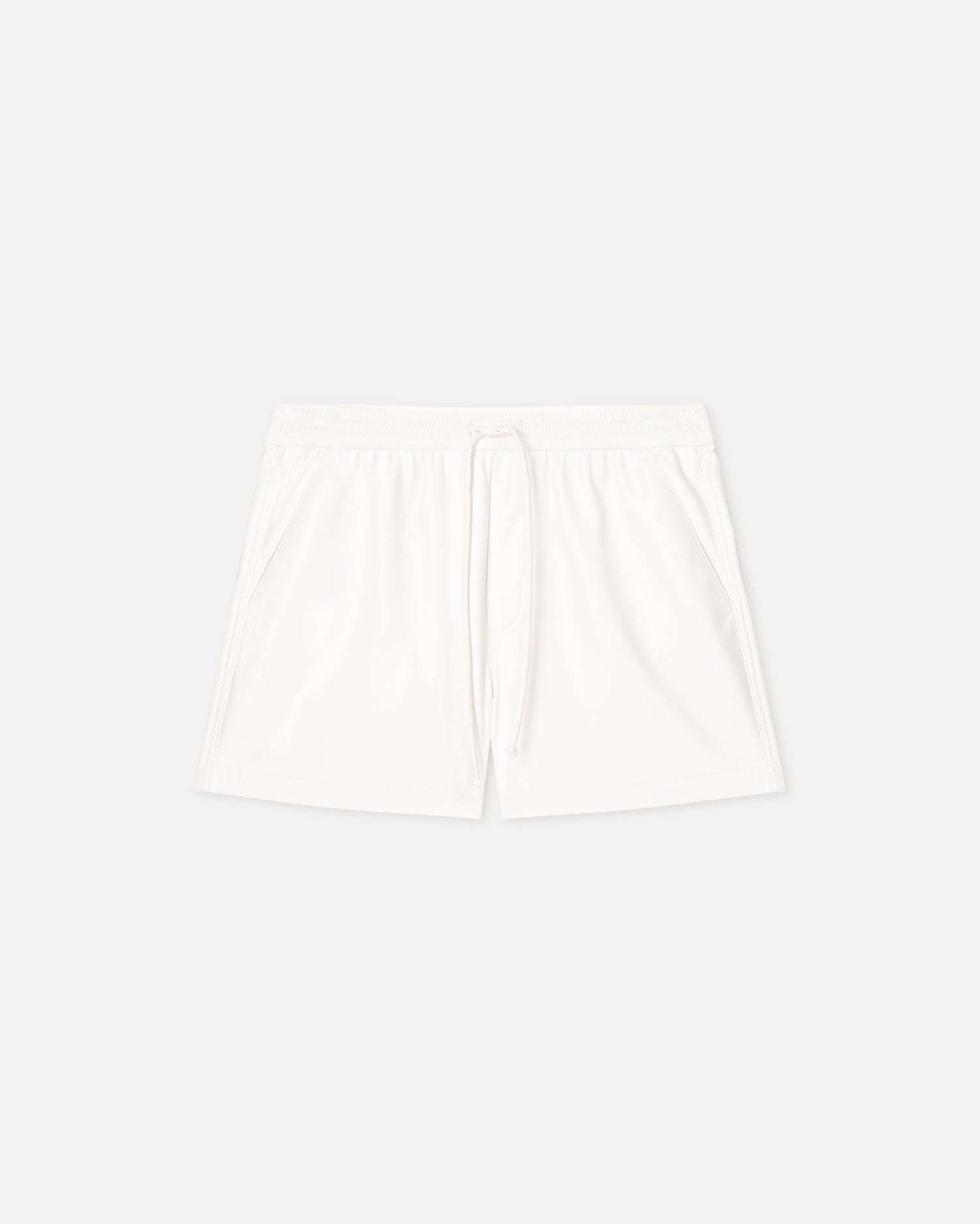 Amil Okobor Alt-Leather Shorts | White