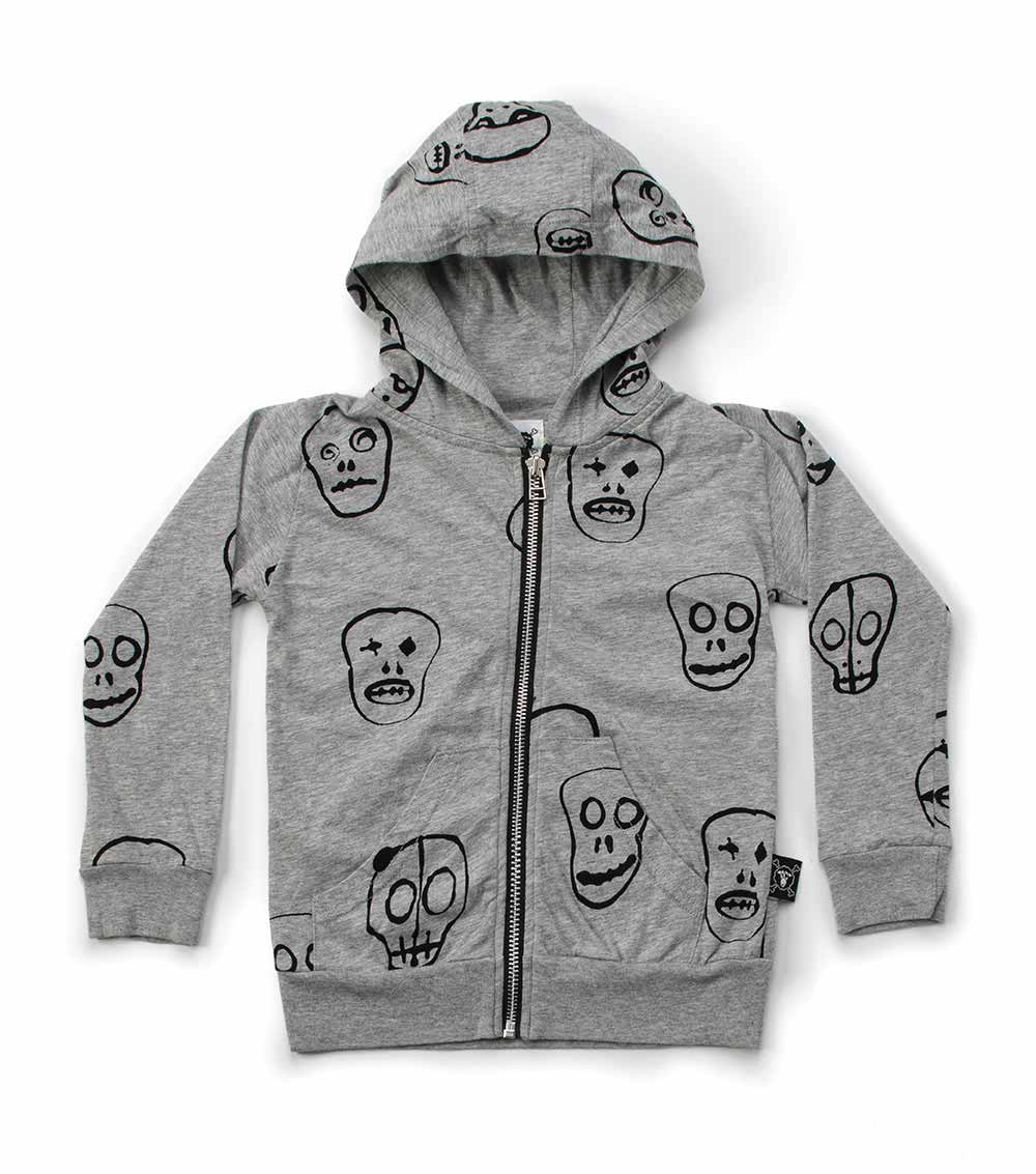 Kid | Skull Mask Hoodie | Heather Grey