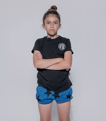 Kid | Star Yoga Shorts | Black