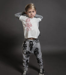 Kid | Tribal Dancers Shirt | White x Red