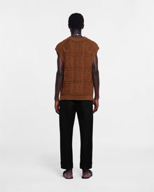 Unisex | Terence Cable-Knit Cotton-Blend Vest | Brown