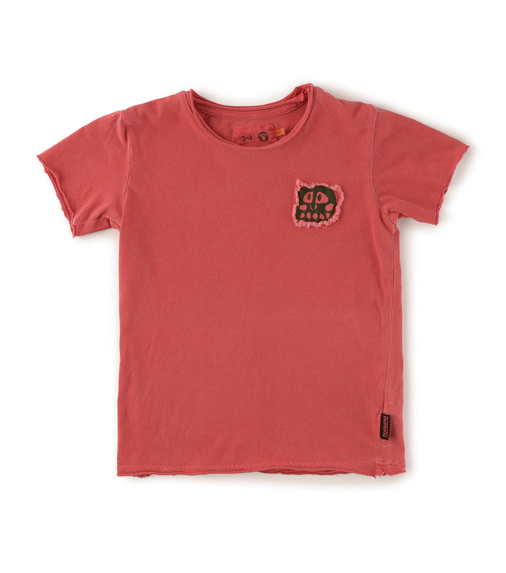 Kid | Rowdy Mask Patch T-Shirt | Vintage Red