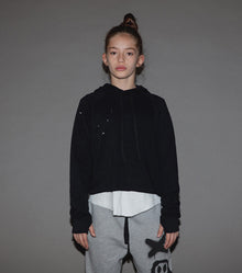 Kid | Distressed Hoodie | Black
