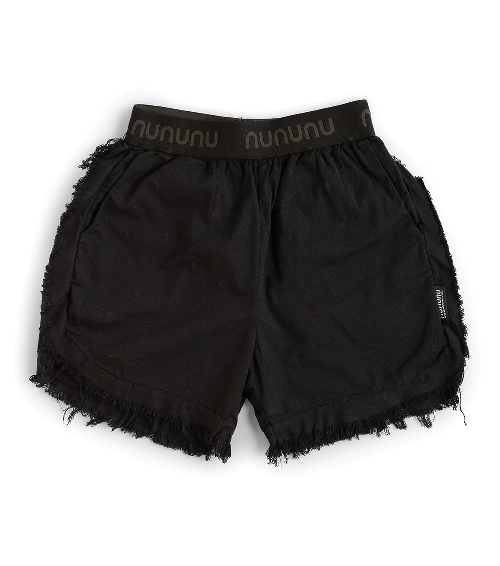 Kid | Airy Ruffled Shorts | Black