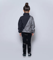 Kid | Nununu Smile Wind Breaker | Black x Dark Grey