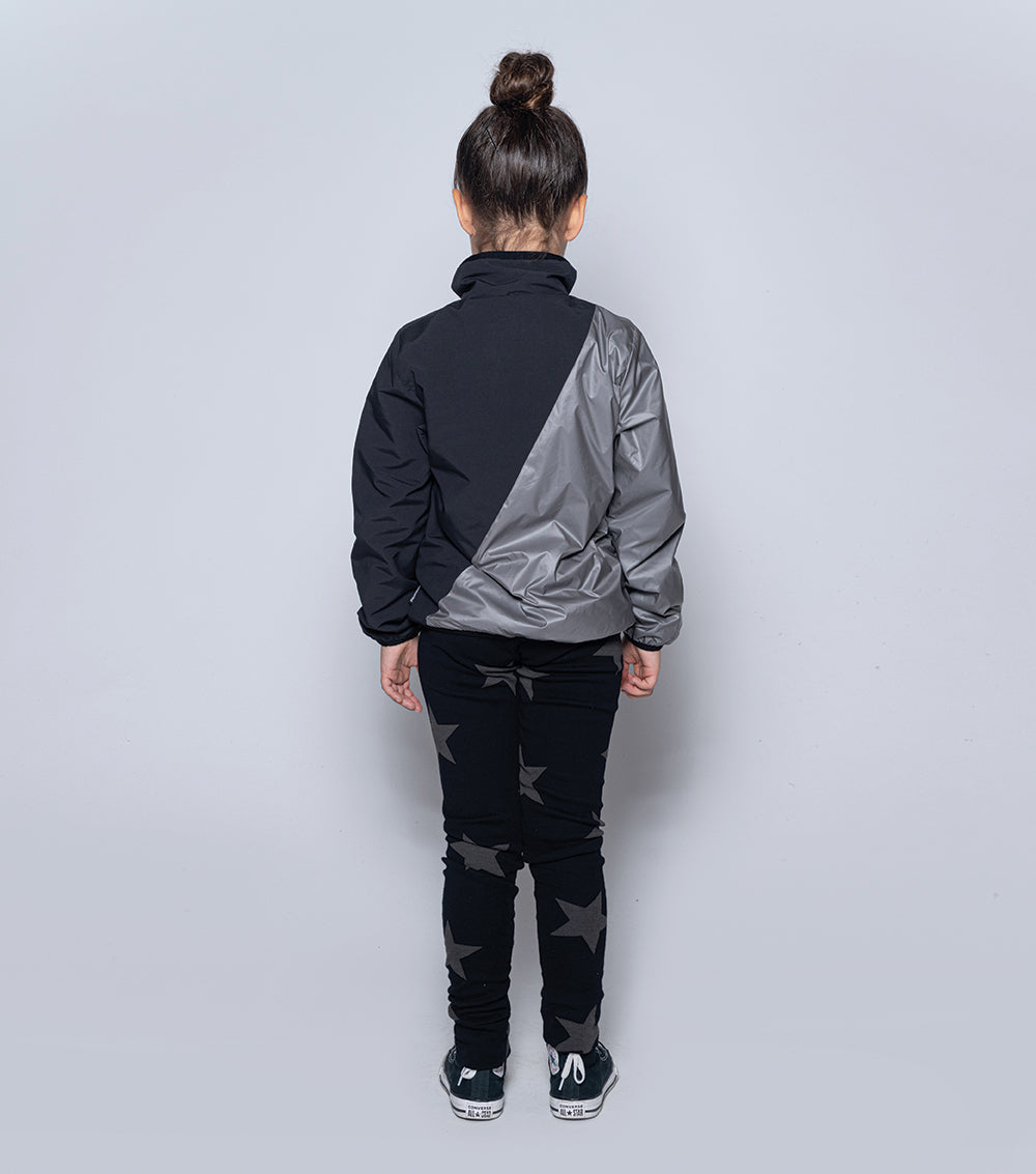 Kid | Nununu Smile Wind Breaker | Black x Dark Grey