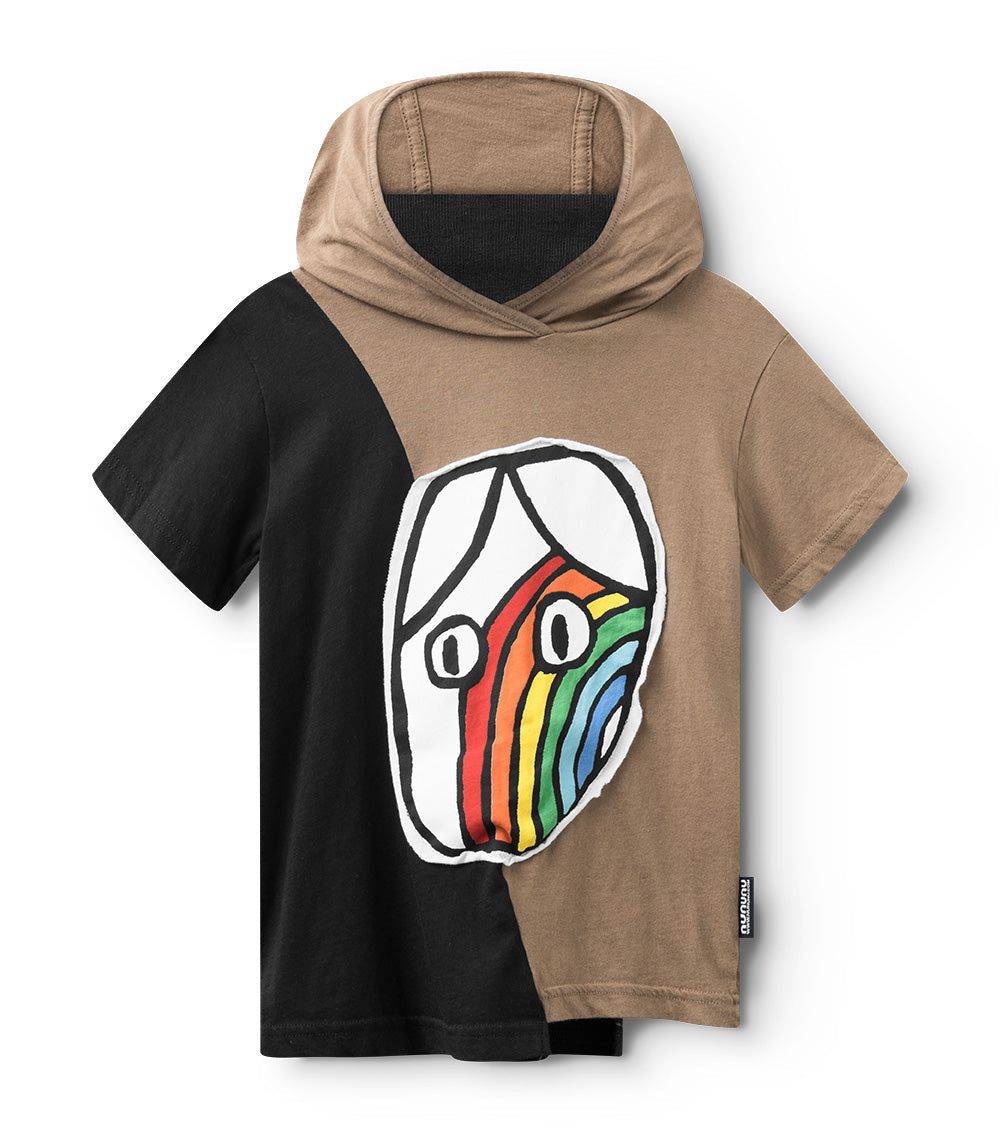 Kid | Rainbow Dude Ninja Shirt | Black x Earth Brown