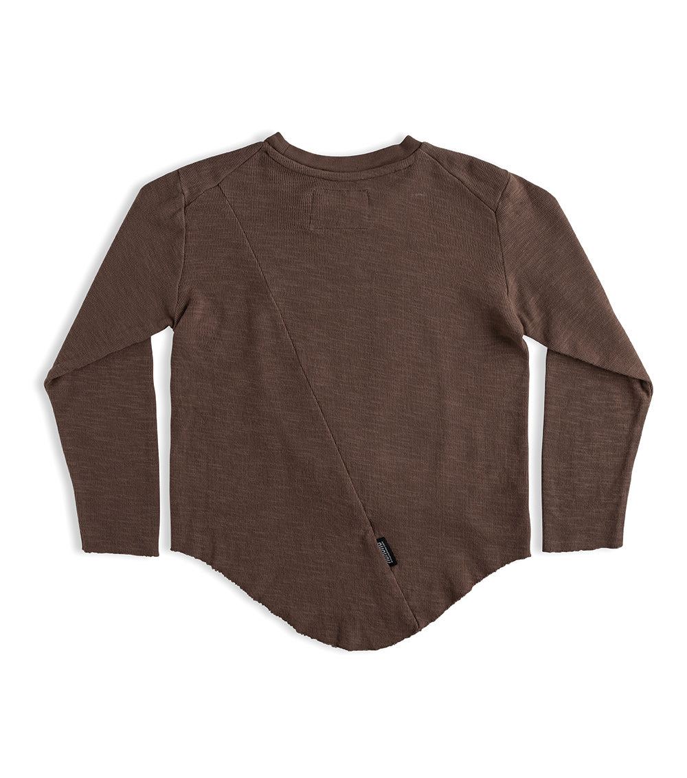 Kid | Rainbow Dude Patch Shirt | Earth Brown