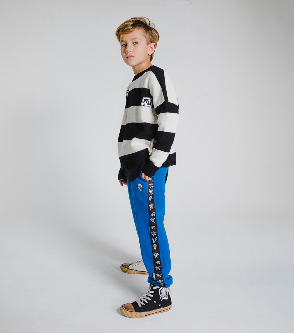 Kid | Striped Knit | Black x White